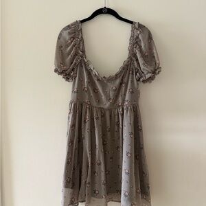 Altar’d State Floral Puff Sleeve Dress